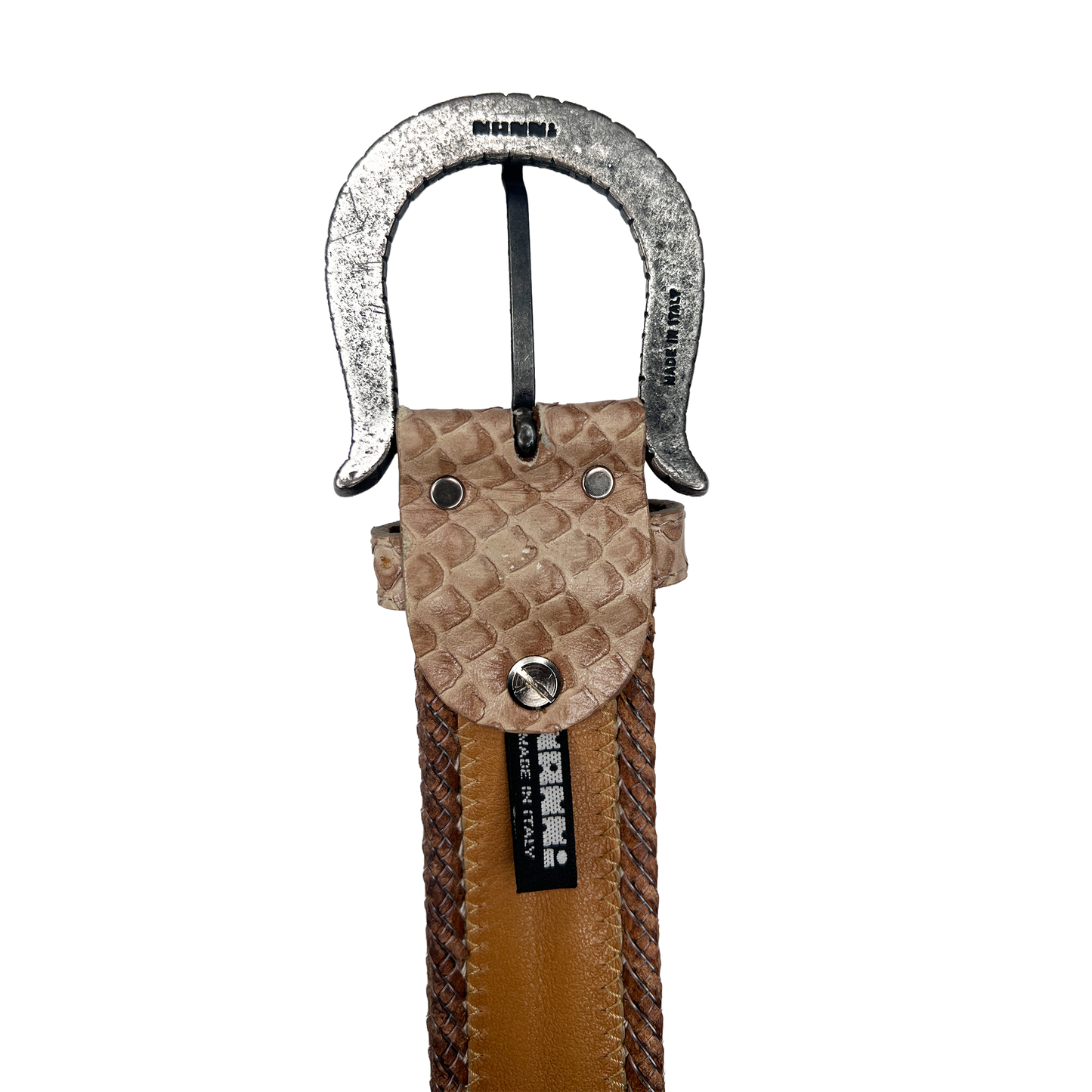 Nanni Patchwork Leather Belt