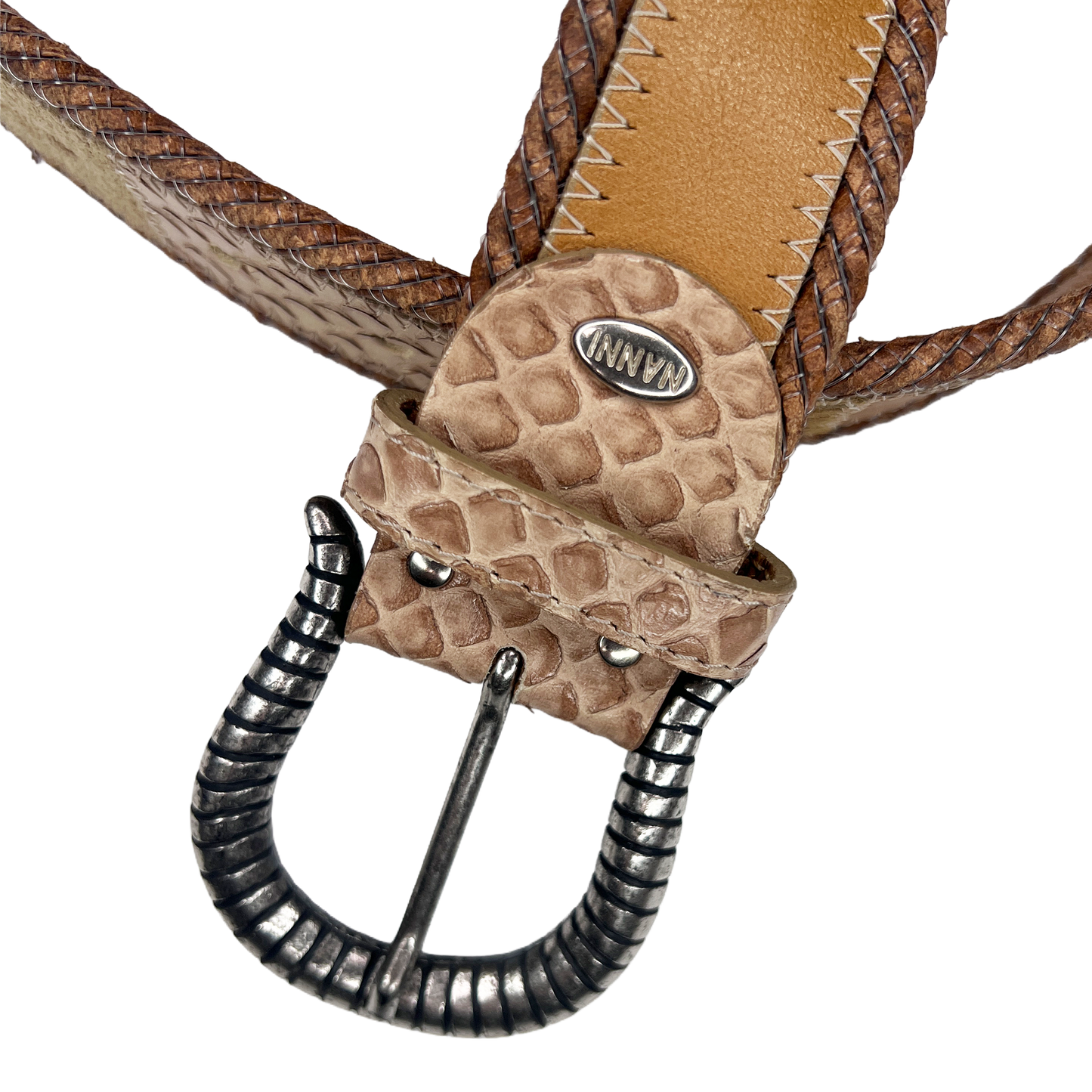 Nanni Patchwork Leather Belt