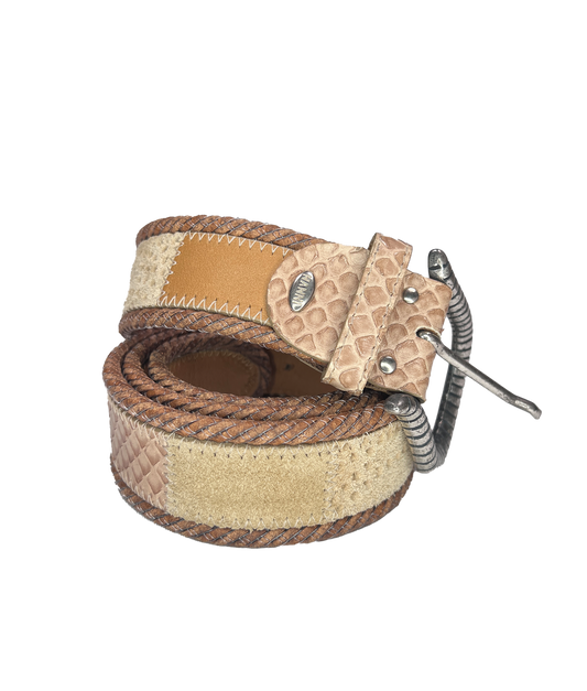 Nanni Patchwork Leather Belt